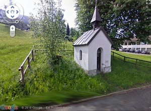 Wer vom Weg abkommt, der kann nur beten: Kapelle in Oberstaufen. (Quelle: Google)