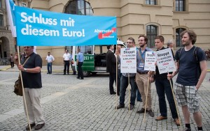 Die Forderung der AfD: "Den Euro abschaffen und zu nationalstaatlichen Währungen zurückkehren." Foto: flickr.com/Björn Kietzmann