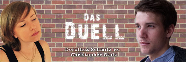 Dorothea Schmitz und Christopher Stolz treten im Kommentar-Duell gegeneinander an.