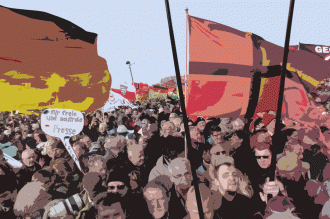 Pegida-Demonstranten in Dresden. Foto: Metropolico.org/flickr.com
