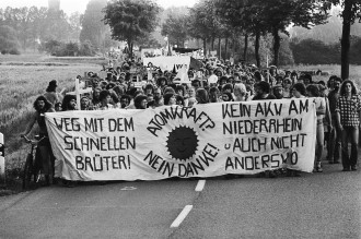 Proteste gegen das Kernkraftwerk in Kalkar, 1979